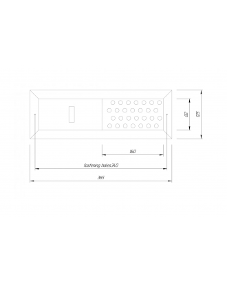 Loquet d'aération neuf 365x125 BÂTIMENT DE SAUNA