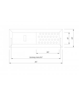 Loquet de ventilation New thermowood 365x125mm BÂTIMENT DE SAUNA