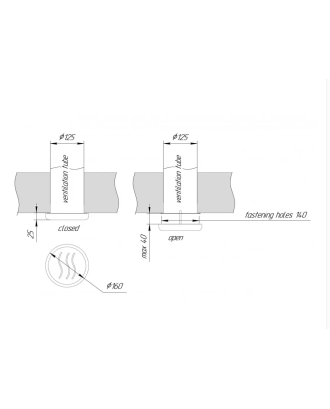 Volet de ventilation d125 en bois thermolaqué, base en acier inoxydable BÂTIMENT DE SAUNA Volet de ventilation d125 en bois thermolaqué, base en acier inoxydable BÂTIMENT DE SAUNA