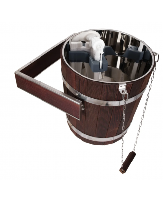 Thermo cascade 20l avec support et insert en acier inoxydable Seau de douche