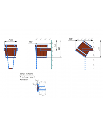 Thermo cascade 20l avec support et insert en acier inoxydable Seau de douche