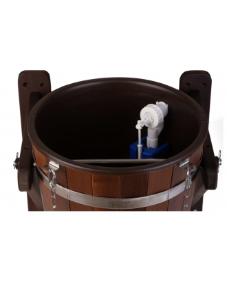 Seau de douche, modèle Waterfall en bois thermo-traité 20 L avec insert en plastique Seau de douche