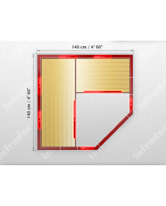 CABINE INFRAROUGE INFRADOC CLASSIC ID-140 C CABINES DE SAUNA INFRAROUGE