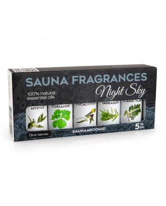 Sauflex sauna huiles essentielles collection 5x15ml, NightSky AROMES DE SAUNA ET SOINS DU CORPS