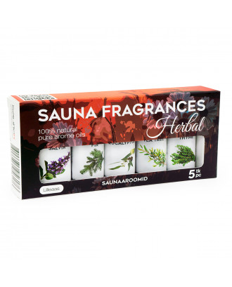 Sauflex sauna huile essentielle collection 5x15ml, Herbal AROMES DE SAUNA ET SOINS DU CORPS
