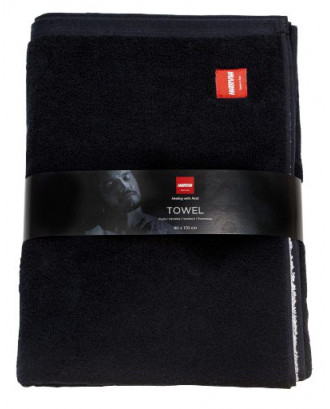 Serviette de bain HARVIA #healingwithheat, 90 x 170 cm, noir ACCESSOIRES DE SAUNAS
