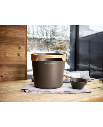 Accessoires pour sauna - Seau et louche Harvia Helmi, marron foncé ACCESSOIRES DE SAUNAS