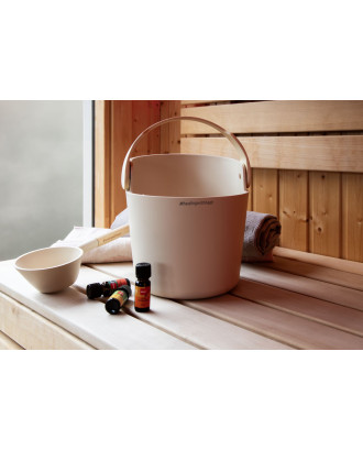 Accessoires pour sauna - Seau et louche Harvia Helmi, ivoire ACCESSOIRES DE SAUNAS