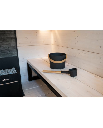 Accessoires pour sauna - Seau et louche Harvia, noirs ACCESSOIRES DE SAUNAS