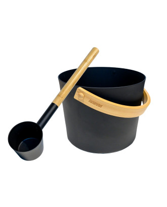Accessoires pour sauna - Seau et louche Harvia, noirs Accessoires pour sauna - Seau et louche Harvia, noirs ACCESSOIRES DE SAUNAS