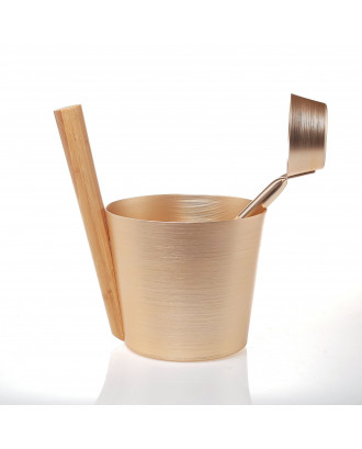Seau en acier noir de 4,5 L et louche de 42 cm ACCESSOIRES DE SAUNAS