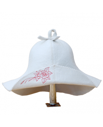Chapeau de Sauna - Fleur, Blanc ACCESSOIRES DE SAUNAS