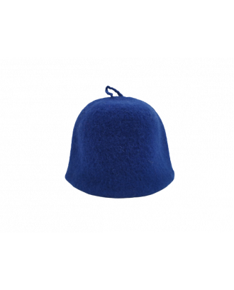 Chapeau de sauna - bleu, 100 % laine