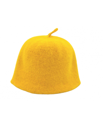 Chapeau de sauna - jaune, 100 % laine ACCESSOIRES DE SAUNA