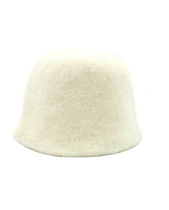 Chapeau de sauna - blanc, 100 % laine ACCESSOIRES DE SAUNA