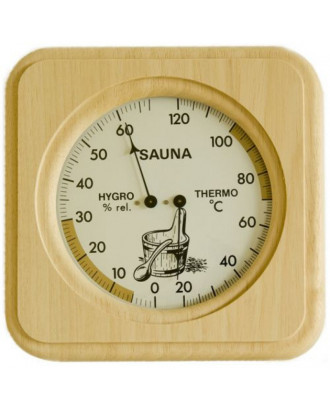 Thermo-hygromètre de sauna analogique avec cadre en bois Dostmann TFA 40.1007