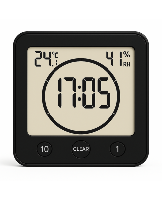 Minuteur, thermomètre et hygromètre multifonctionnels 3 en 1 SAUFLEX, noir ACCESSOIRES DE SAUNAS