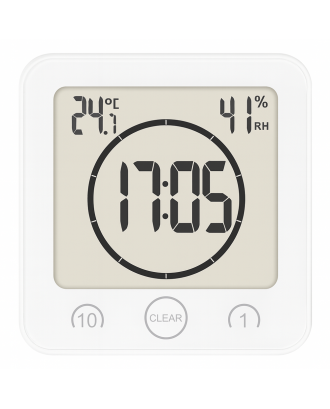 Minuteur, thermomètre et hygromètre multifonctionnels 3 en 1 SAUFLEX, blanc ACCESSOIRES DE SAUNAS
