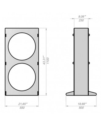 Porte-bûches - V6 CIRCLE, petit ACCESSOIRES DE SAUNAS