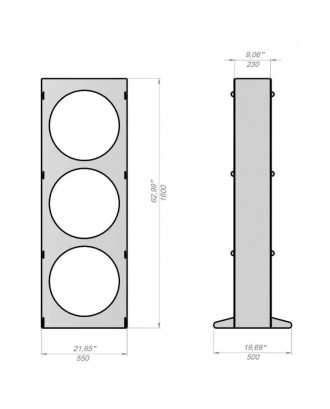 Porte-bûches - V6 CIRCLE ACCESSOIRES DE SAUNAS