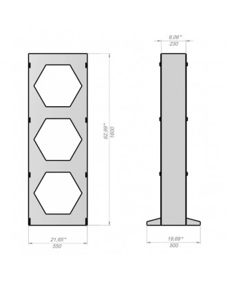 Porte-bûches - V6 HEX ACCESSOIRES DE SAUNAS