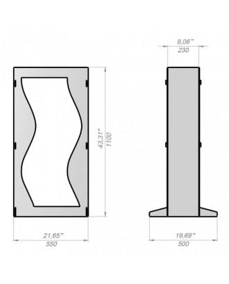 Porte-bûches - V6 WAVE, petit ACCESSOIRES DE SAUNAS