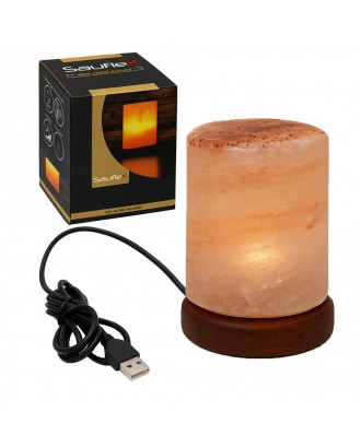 Lampe de sel de l'Himalaya SAUFLEX, cylindrique, 1-2 kg, USB ACCESSOIRES DE SAUNAS