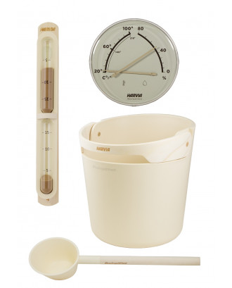 Ensemble d'accessoires pour sauna HARVIA HELMI SA010V, ivoire ACCESSOIRES DE SAUNAS