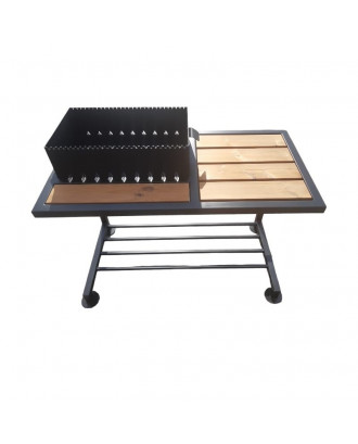 Barbecue Classique avec Table 120x60x85 GRILS, BARBECUE, FUMEURS