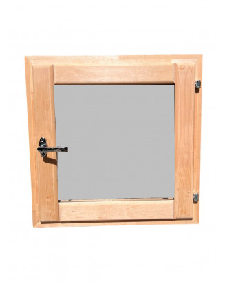 Fenêtre de sauna 325 x 425 paquet de verre, horizontale, aulne