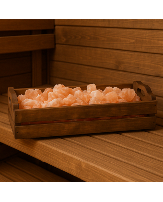 Sel de l'Himalaya en boîte opaque 420 x 240 x 130 mm, 7 kg BÂTIMENT DE SAUNA