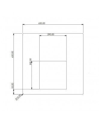 Écran décoratif pour poêle de sauna 65x65cm POÊLES DE SAUNA À BOIS