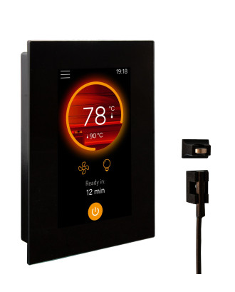 Kit d'extension panneau de commande intelligent WiFi Harvia Fenix - Harvia Fenix FX002XW WiFi avec écran tactile et capteur de porte PANNEAUX DE COMMANDE DE SAUNA