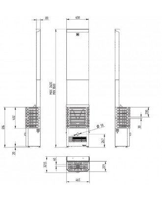 POÊLE ÉLECTRIQUE POUR SAUNA SAUNUM PRIMARY SET 12kW, SANS COMMANDE RÉCHAUFFEURS ÉLECTRIQUES DE SAUNA