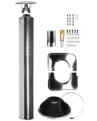 Cheminée en acier Harvia 1500, avec kit sauna tonneau POÊLES DE SAUNA À BOIS