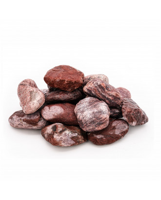 Pierres de sauna SAUFLEX - Jaspe rouge, 5-10 cm, 15 kg, arrondies PIERRES DE SAUNA