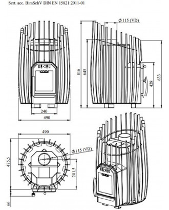 Poêle à bois pour sauna – COSY WOOD 12kW SW POÊLES DE SAUNA À BOIS
