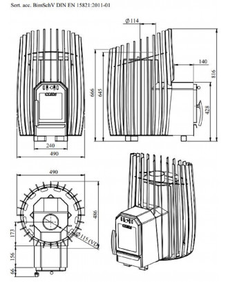 Poêle à bois pour sauna – COSY WOOD 12kW SW-TW POÊLES DE SAUNA À BOIS