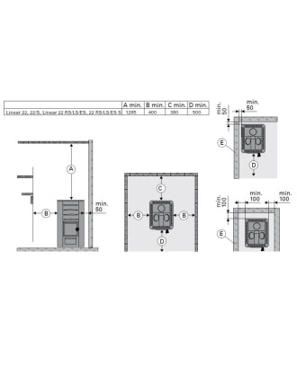 Poêle à bois pour sauna HARVIA LINEAR 22 BimSchV2 POÊLES DE SAUNA À BOIS