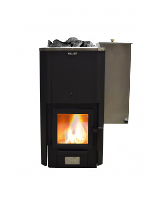 Poêle de sauna Skamet – P-11640 PRV, chauffe-eau – droit, avec vitre POÊLES DE SAUNA À BOIS