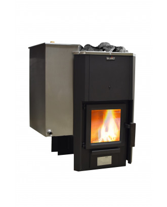 Poêle de sauna Skamet – P-11640 PRV, chauffe-eau – droit, avec vitre POÊLES DE SAUNA À BOIS