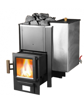 Poêle de sauna Skamet – P-22040 PRV, chauffe-eau – droit, avec vitre