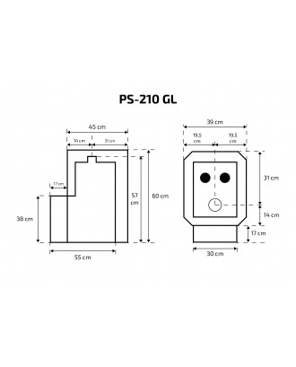 Chauffe-sauna SKAMET PS-210GL POÊLES DE SAUNA À BOIS