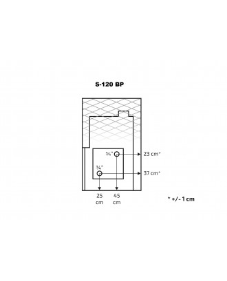 Chauffe-eau SKAMET S-120BPGL, Chauffe-eau - droite POÊLES DE SAUNA À BOIS