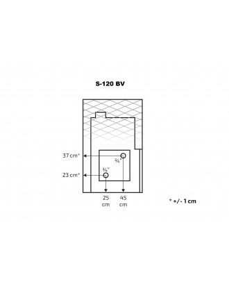 Chauffe-eau SKAMET S-120BVGL, Chauffe-eau - gauche POÊLES DE SAUNA À BOIS