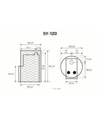 Chauffe-sauna SKAMET SY-120 GL avec verre POÊLES DE SAUNA À BOIS