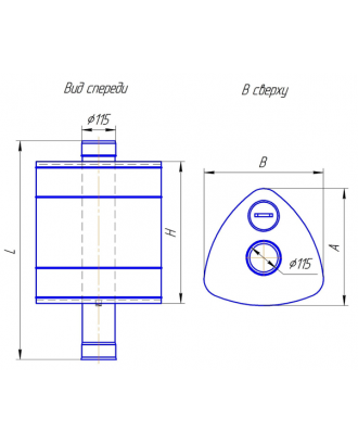 Poêle de sauna Réservoir d'eau Ural 50l (G3 / 4) 115, 0.8mm (GP4-030864) POÊLES DE SAUNA À BOIS