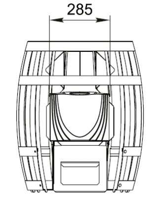 Poêle de sauna TMF Sayany Carbon, porte en fer CE (29300) Poêles Sauna TMF