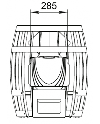 Poêle de sauna TMF Sayany Inox, anthracite, porte en fer, CE (29900) Poêles Sauna TMF
