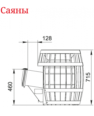 Poêle de sauna TMF Sayany Inox, anthracite, porte en fer, CE (29900) Poêles Sauna TMF